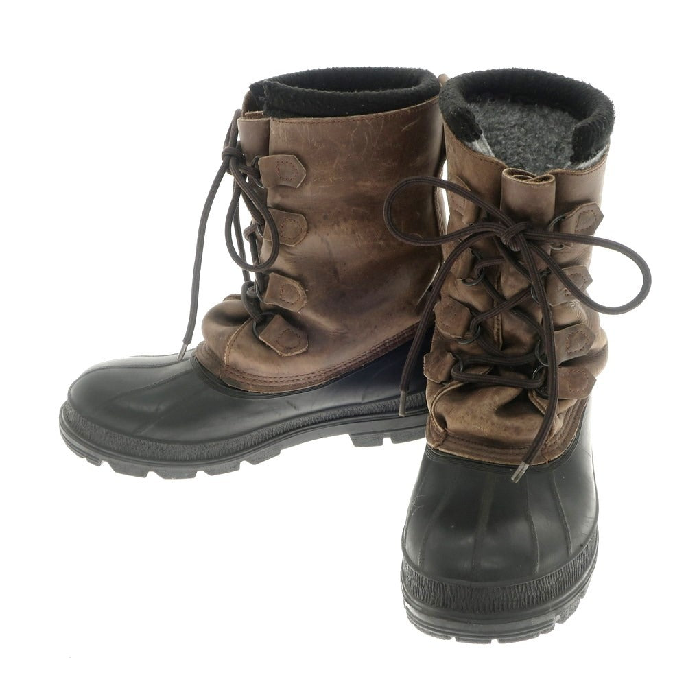 [Used] LLBean Leather Winter Boots Grayish Brown x Black [Size 9] [BRW] [A/W] [Condition Rank C] [Men&