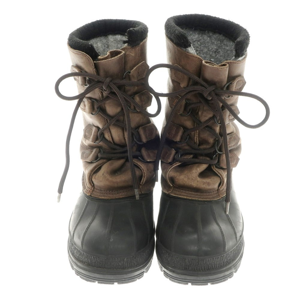 [Used] LLBean Leather Winter Boots Grayish Brown x Black [Size 9] [BRW] [A/W] [Condition Rank C] [Men&