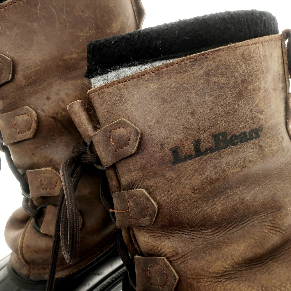 [Used] LLBean Leather Winter Boots Grayish Brown x Black [Size 9] [BRW] [A/W] [Condition Rank C] [Men&