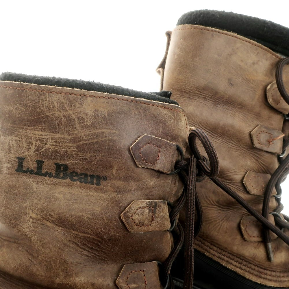 [Used] LLBean Leather Winter Boots Grayish Brown x Black [Size 9] [BRW] [A/W] [Condition Rank C] [Men&