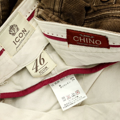 [Used] Icon Cotton Corduroy Slacks Pants Brown [Size 46] [BRW] [A/W] [Condition Rank B] ​​[Men&