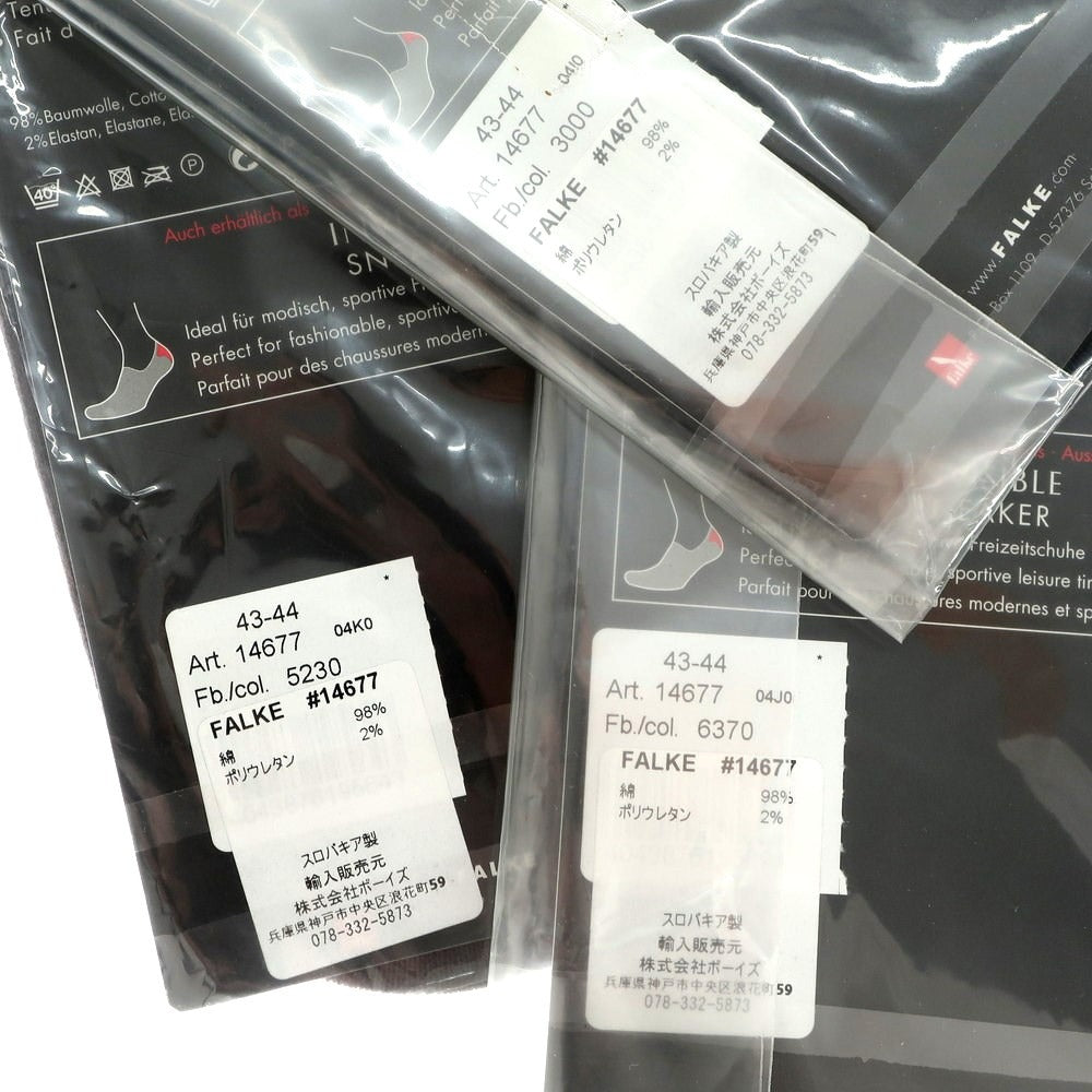 [Used] [Unused] FALKE shoe-in socks, set of 6 pairs, black x grey [Size (black, brown, white) 43-44 (grey) 42-43] [BLK] [S/S/A/W] [Condition rank S] [Men&