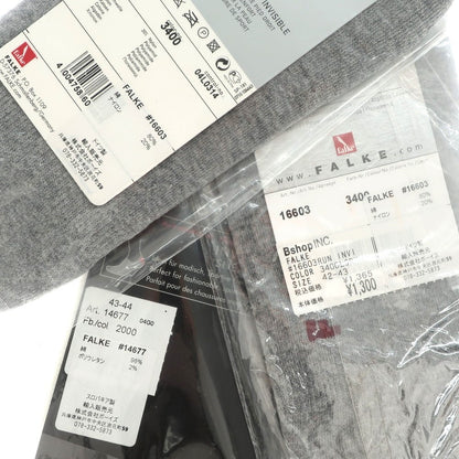 [Used] [Unused] FALKE shoe-in socks, set of 6 pairs, black x grey [Size (black, brown, white) 43-44 (grey) 42-43] [BLK] [S/S/A/W] [Condition rank S] [Men&