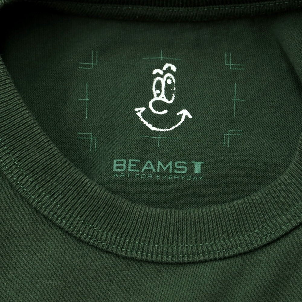 [Used] BEAMS T Cotton Short Sleeve Crew Neck T-Shirt Green [Size M] [GRN] [S/S] [Condition Rank B] [Men&