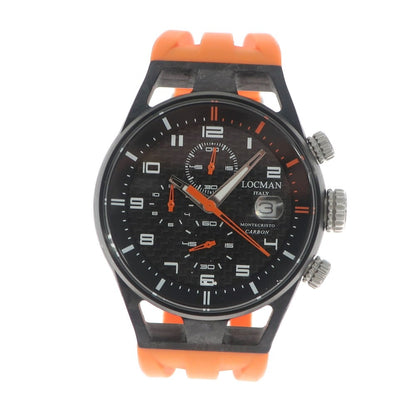 [Used] LOCMAN 1000-piece limited edition Montecristo chronograph watch, black x orange [BLK] [S/S/A/W] [Condition rank B] ​​[Men&