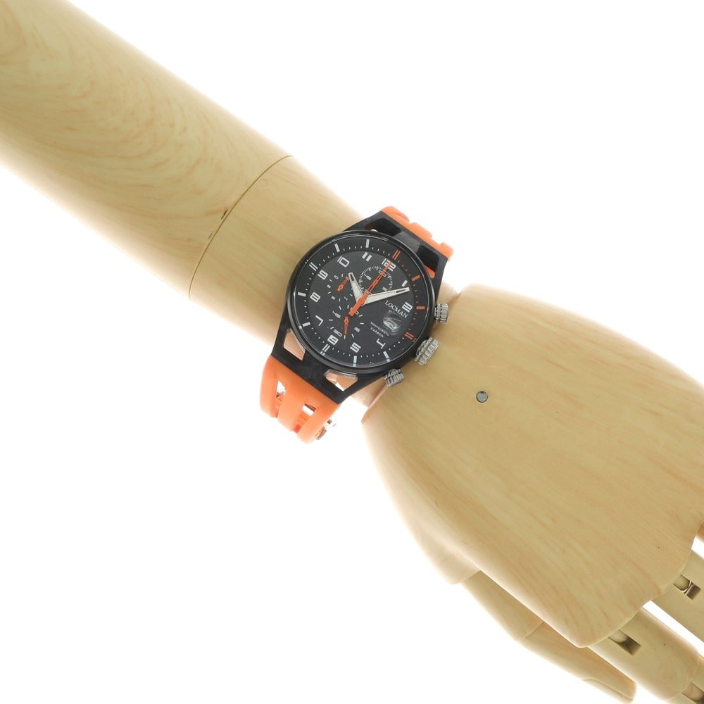 ロックマン LOCMAN 1000本限定 モンテクリスト クロノグラフ 腕時計 ブラックxオレンジ【メンズ】
