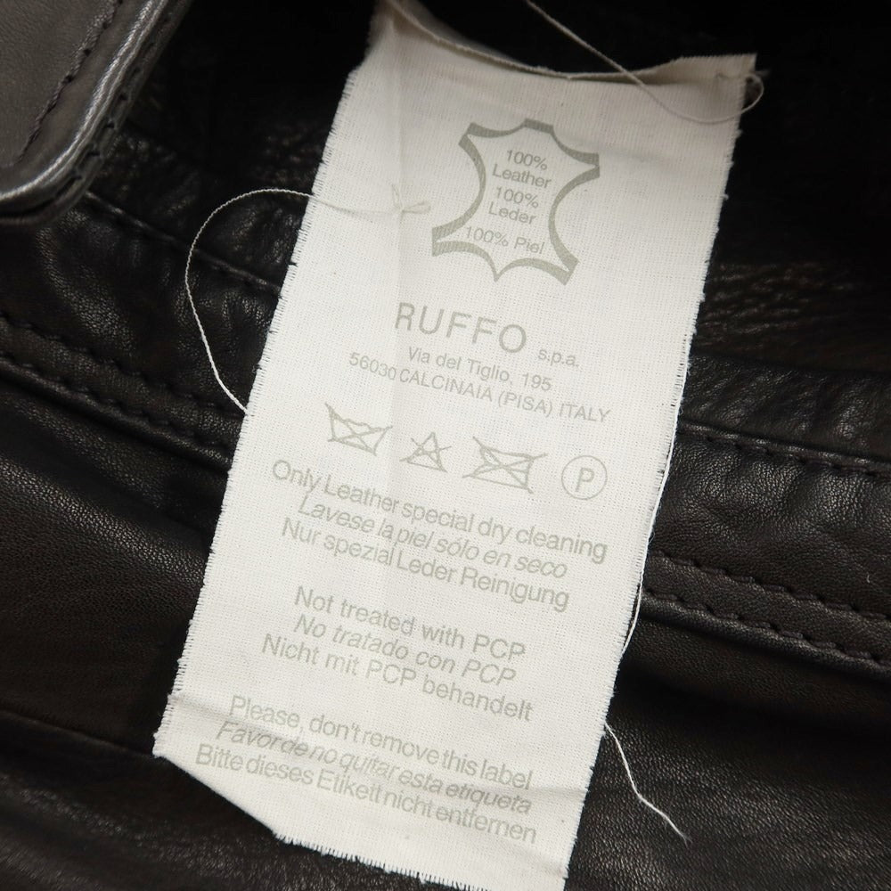 [Used] RUFFO Leather Jacket Blouson Black [Size 46] [BLK] [A/W] [Condition Rank C] [Men&