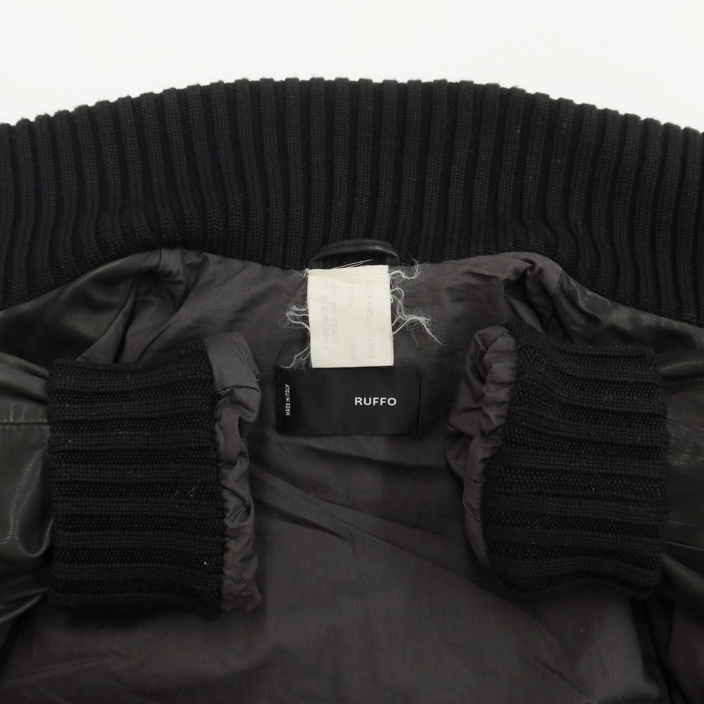 [Used] RUFFO Leather Jacket Blouson Black [Size 46] [BLK] [A/W] [Condition Rank C] [Men&