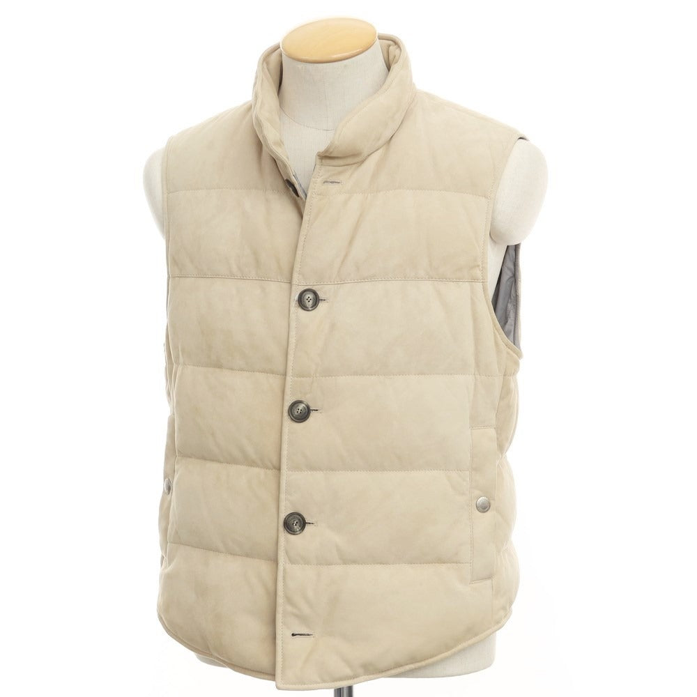 [Used] Brunello Cucinelli Suede Leather Down Vest Beige [Size XS] [BEI] [A/W] [Condition Rank C] [Men&