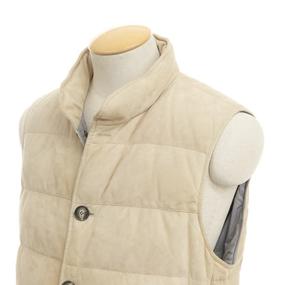 [Used] Brunello Cucinelli Suede Leather Down Vest Beige [Size XS] [BEI] [A/W] [Condition Rank C] [Men&