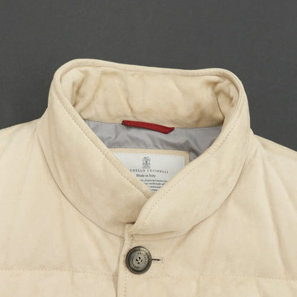 [Used] Brunello Cucinelli Suede Leather Down Vest Beige [Size XS] [BEI] [A/W] [Condition Rank C] [Men&