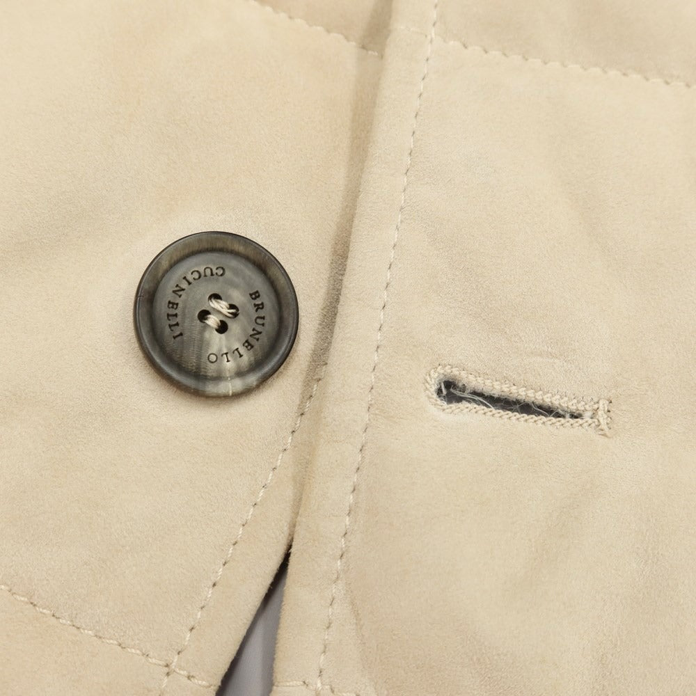 [Used] Brunello Cucinelli Suede Leather Down Vest Beige [Size XS] [BEI] [A/W] [Condition Rank C] [Men&