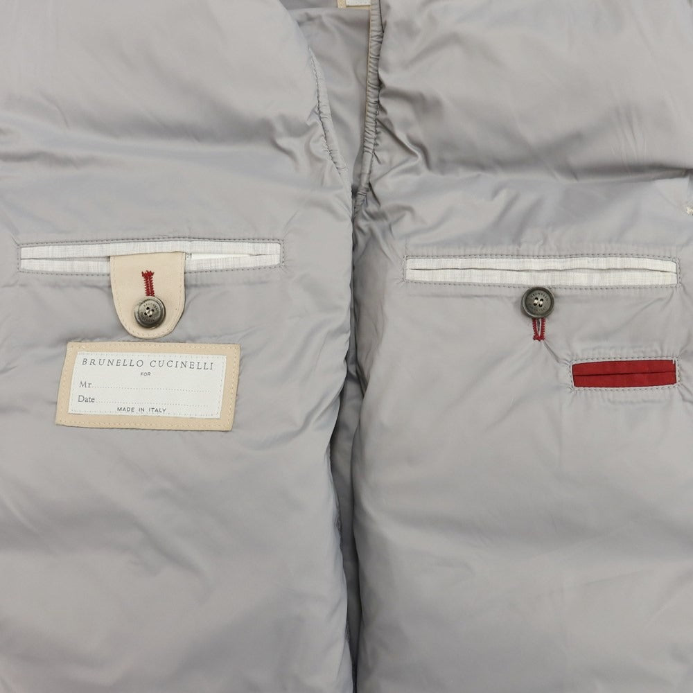 [Used] Brunello Cucinelli Suede Leather Down Vest Beige [Size XS] [BEI] [A/W] [Condition Rank C] [Men&