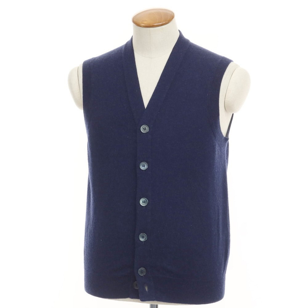 【中古】ブルネロクチネリ Brunello Cucinelli カシミヤ ニットベスト ネイビー【サイズ48】【NVY】【A/W】【状態ランクB】【メンズ】【768886】