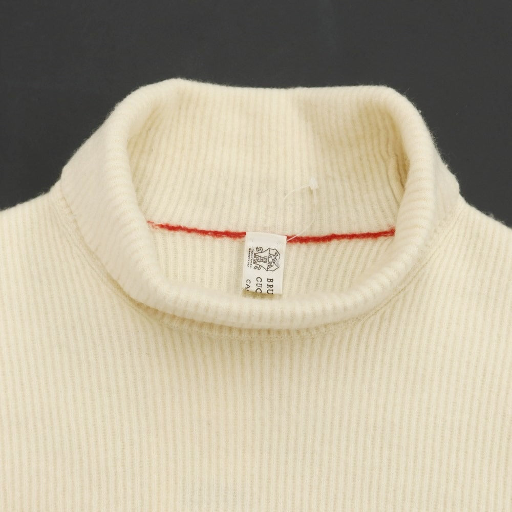[Used] Brunello Cucinelli Cashmere Turtleneck Pullover Knit Cream [Size S] [BEI] [A/W] [Condition Rank C] [Men&