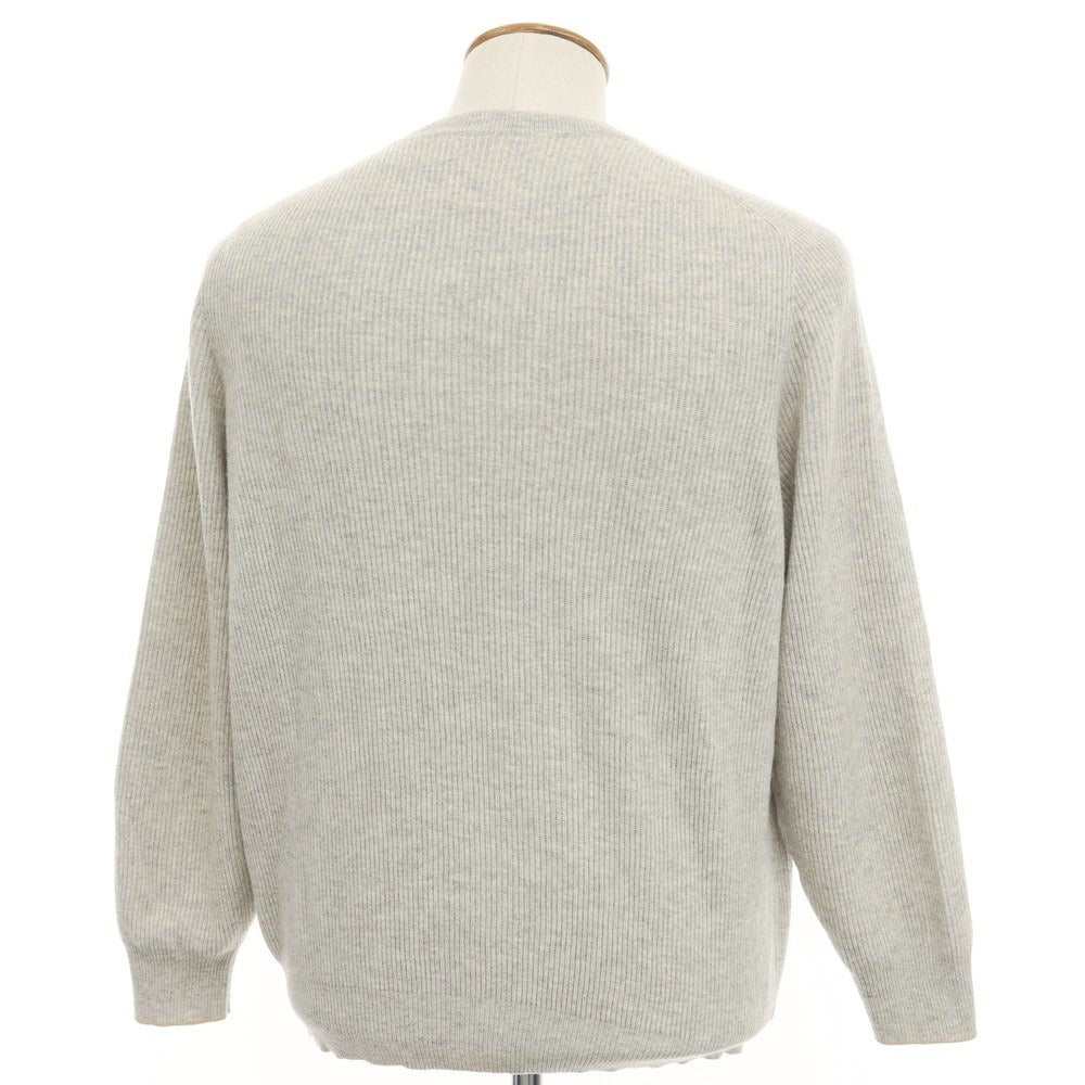 【中古】ブルネロクチネリ Brunello Cucinelli カシミヤ クルーネック プルオーバーニット ライトグレー【サイズ48】【GRY】【A/W】【状態ランクC】【メンズ】【768886】