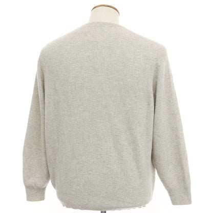 [Used] Brunello Cucinelli Cashmere Crew Neck Pullover Knit Light Gray [Size 48] [GRY] [A/W] [Condition Rank C] [Men&