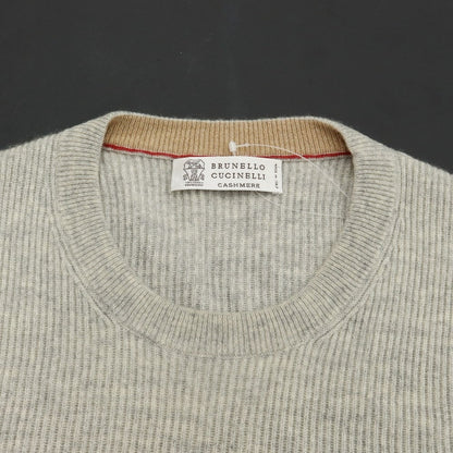 [Used] Brunello Cucinelli Cashmere Crew Neck Pullover Knit Light Gray [Size 48] [GRY] [A/W] [Condition Rank C] [Men&