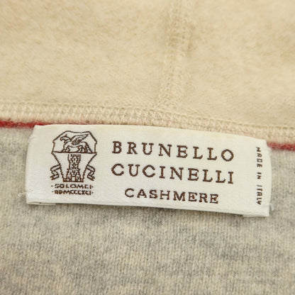 [Used] Brunello Cucinelli Cashmere knit zip-up hoodie, light beige [Size 46] [BEI] [A/W] [Condition Rank C] [Men&