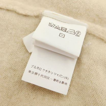 [Used] Brunello Cucinelli Cashmere knit zip-up hoodie, light beige [Size 46] [BEI] [A/W] [Condition Rank C] [Men&