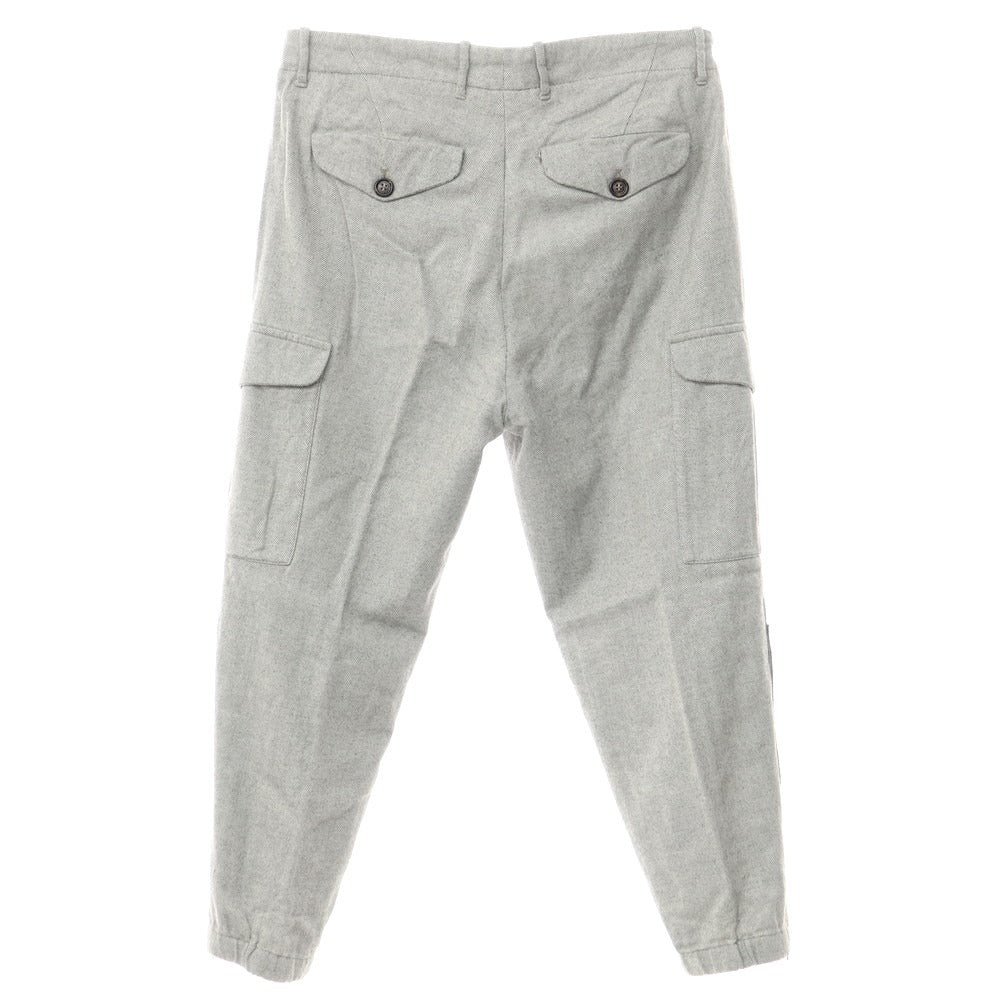 [Used] Brunello Cucinelli Herringbone Cotton Cargo Pants Gray x White [Size 46] [GRY] [A/W] [Condition Rank D] [Men&
