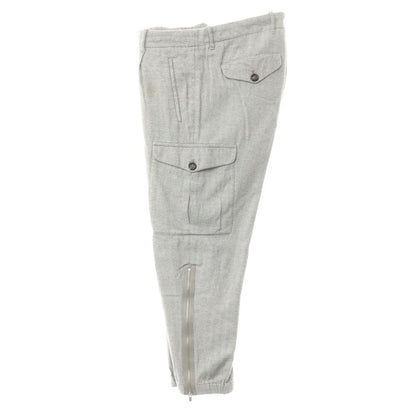 [Used] Brunello Cucinelli Herringbone Cotton Cargo Pants Gray x White [Size 46] [GRY] [A/W] [Condition Rank D] [Men&