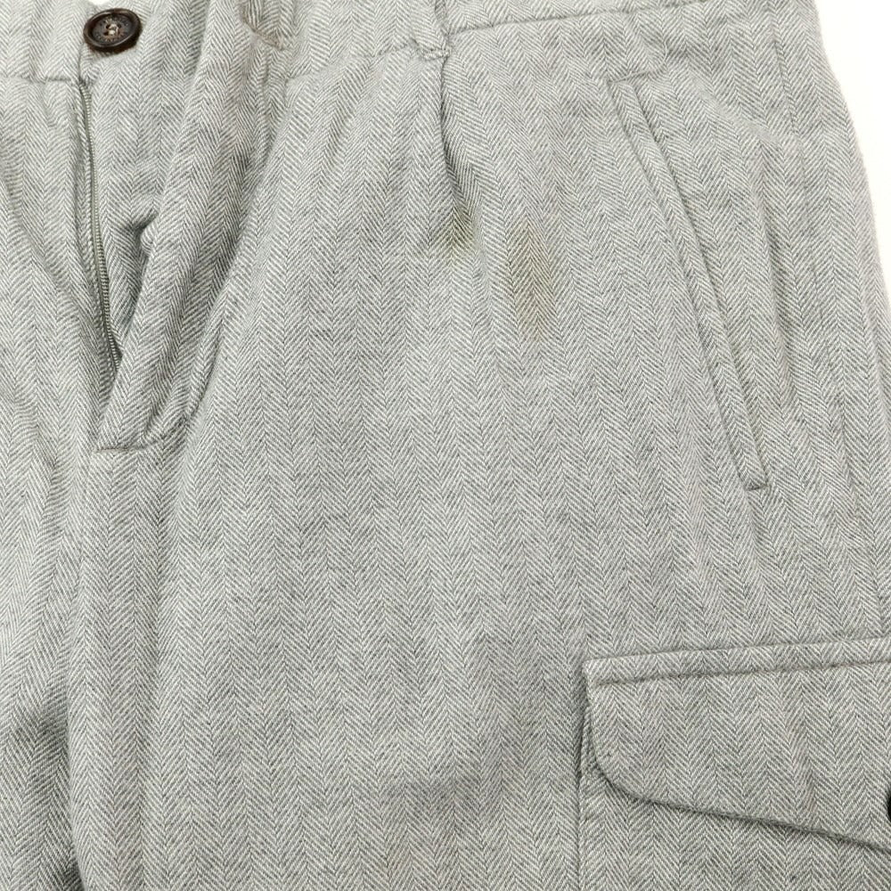 [Used] Brunello Cucinelli Herringbone Cotton Cargo Pants Gray x White [Size 46] [GRY] [A/W] [Condition Rank D] [Men&