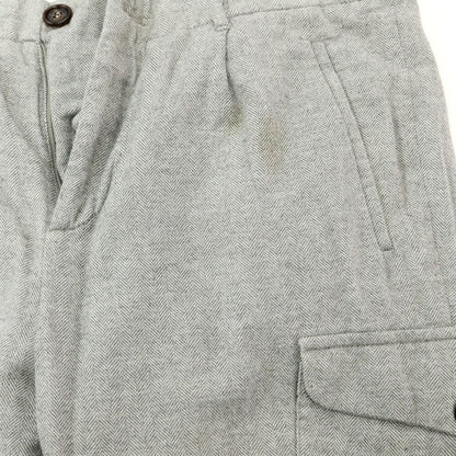 [Used] Brunello Cucinelli Herringbone Cotton Cargo Pants Gray x White [Size 46] [GRY] [A/W] [Condition Rank D] [Men&