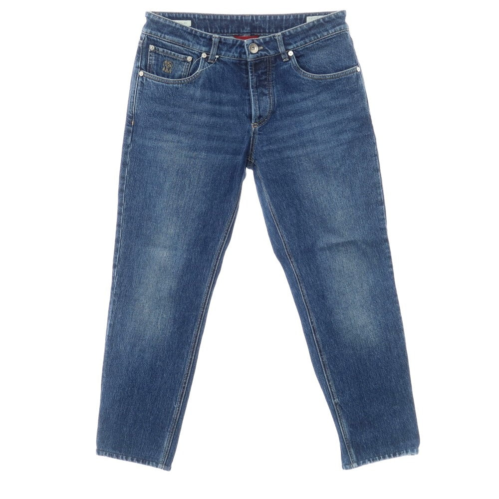 [Used] Brunello Cucinelli processed denim pants jeans navy blue [size 46] [NVY] [S/S/A/W] [Condition rank C] [Men&