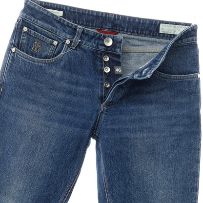 [Used] Brunello Cucinelli processed denim pants jeans navy blue [size 46] [NVY] [S/S/A/W] [Condition rank C] [Men&