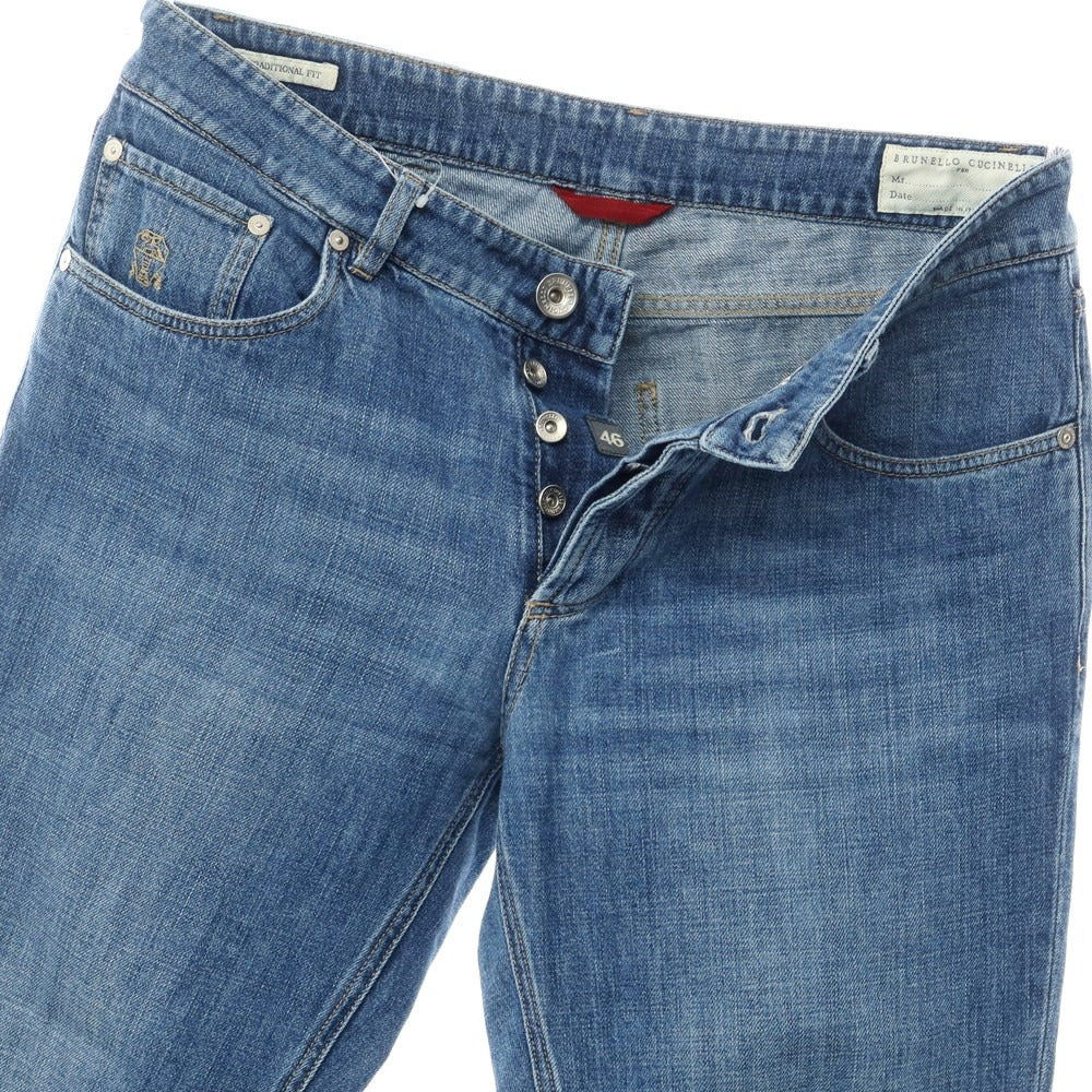 [Used] Brunello Cucinelli processed denim pants jeans blue [size 46] [BLU] [S/S/A/W] [Condition rank C] [Men&