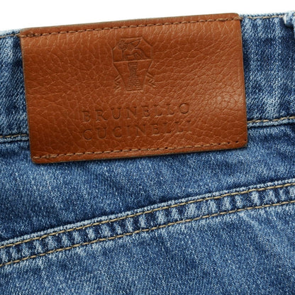 [Used] Brunello Cucinelli processed denim pants jeans blue [size 46] [BLU] [S/S/A/W] [Condition rank C] [Men&