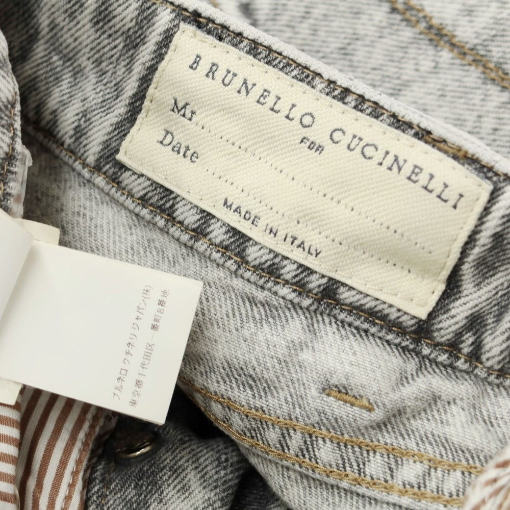 [Used] Brunello Cucinelli processed denim pants, jeans, light gray [Size 46] [GRY] [S/S/A/W] [Condition Rank B] ​​[Men&