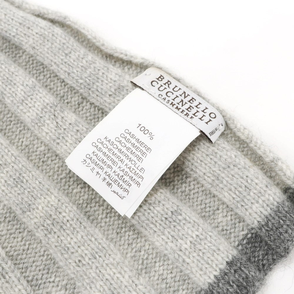 [Used] Brunello Cucinelli Cashmere Knit Scarf Grey [GRY] [A/W] [Condition Rank C] [Men&