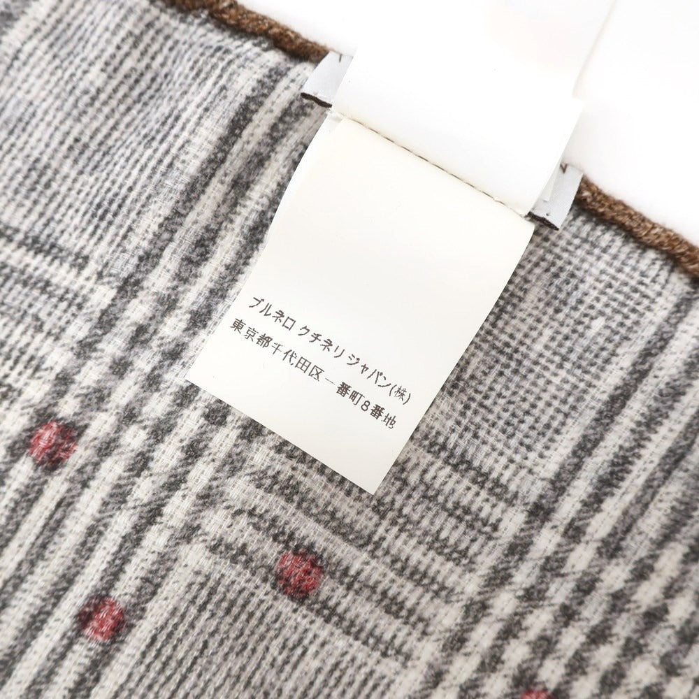 [Used] Brunello Cucinelli Linen Cotton Pocket Square Beige x Gray [BEI] [S/S] [Condition Rank B] ​​[Men&