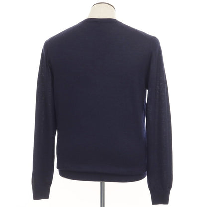 [Used] FEDELI Cashmere Cotton Crew Neck Pullover Knit Dark Navy [Size 52] [NVY] [A/W] [Condition Rank B] ​​[Men&