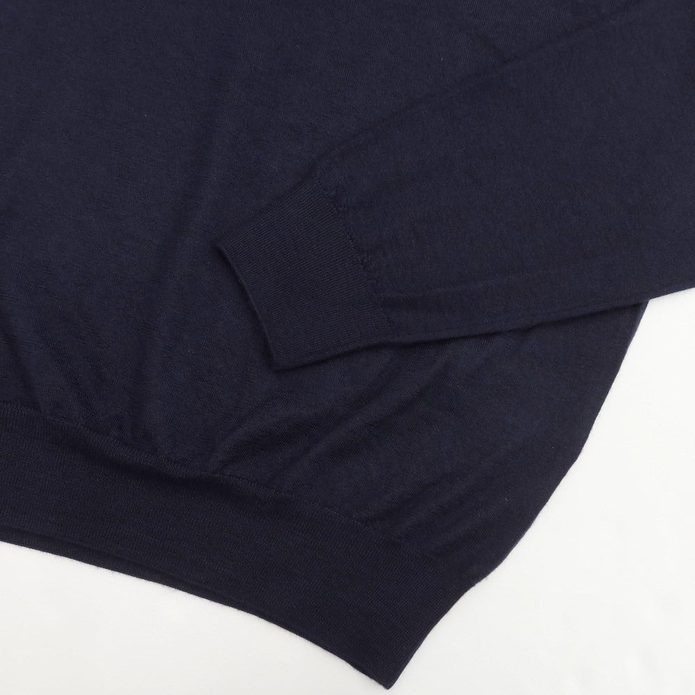 [Used] FEDELI Cashmere Cotton Crew Neck Pullover Knit Dark Navy [Size 52] [NVY] [A/W] [Condition Rank B] ​​[Men&