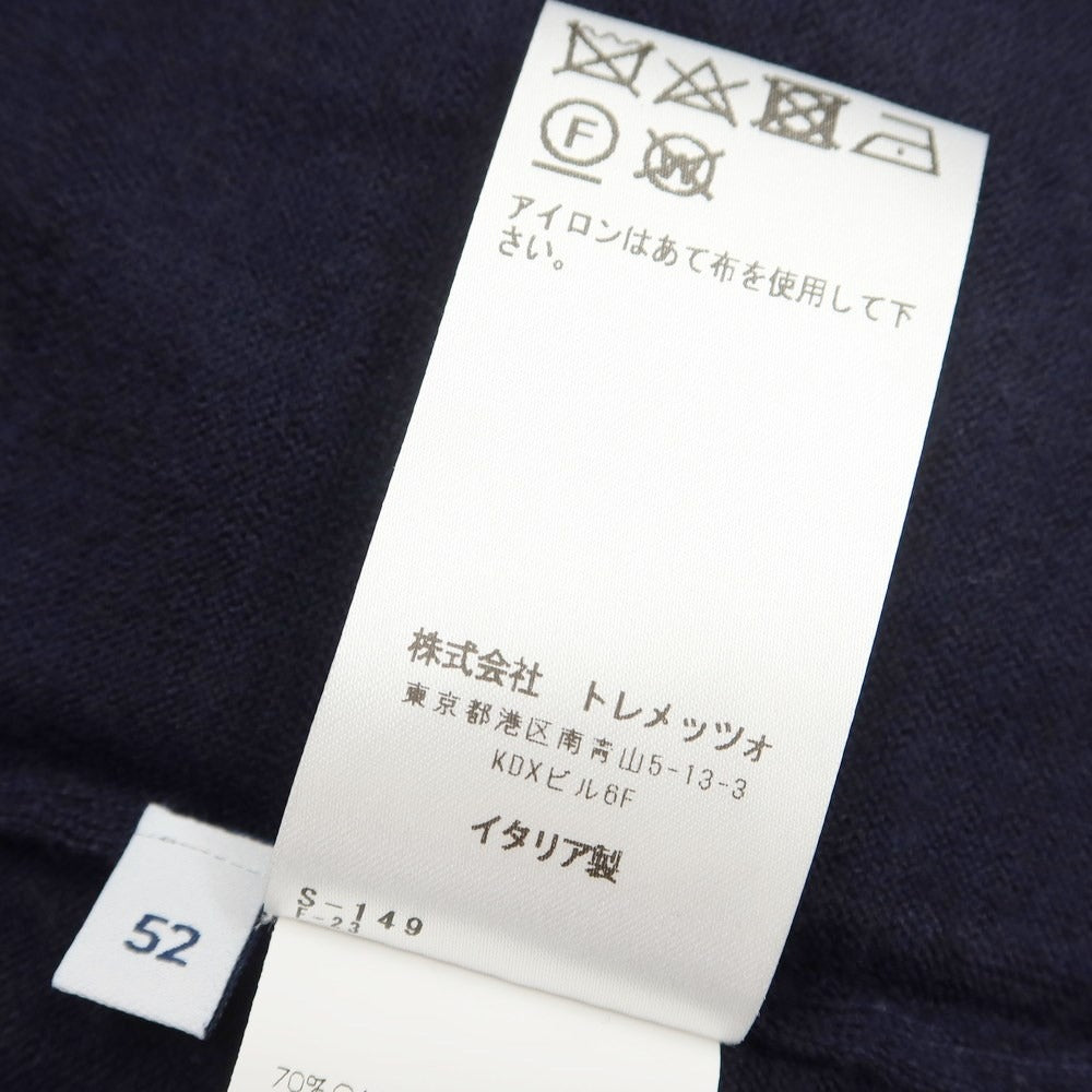 [Used] FEDELI Cashmere Cotton Crew Neck Pullover Knit Dark Navy [Size 52] [NVY] [A/W] [Condition Rank B] ​​[Men&