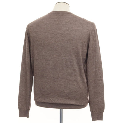 [Used] FEDELI Cashmere Cotton Crew Neck Pullover Knit Brown [Size 52] [BRW] [A/W] [Condition Rank B] ​​[Men&