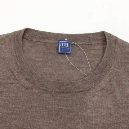 [Used] FEDELI Cashmere Cotton Crew Neck Pullover Knit Brown [Size 52] [BRW] [A/W] [Condition Rank B] ​​[Men&
