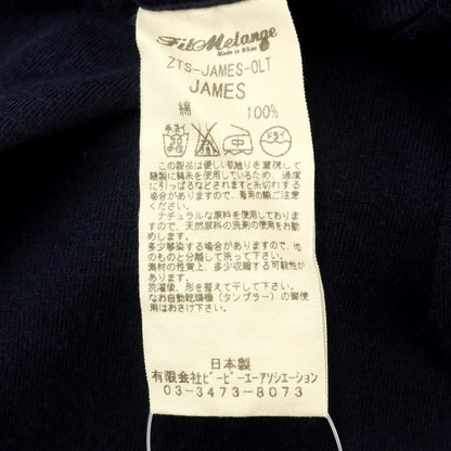 [Used] FilMelange JAMES Cotton Crew Neck Short Sleeve T-Shirt Navy [5] [Condition Rank C] [Men&