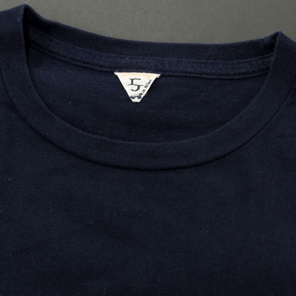 [Used] FilMelange SUNNY Cotton Crew Neck Short Sleeve T-Shirt Navy [5] [Condition Rank C] [Men&