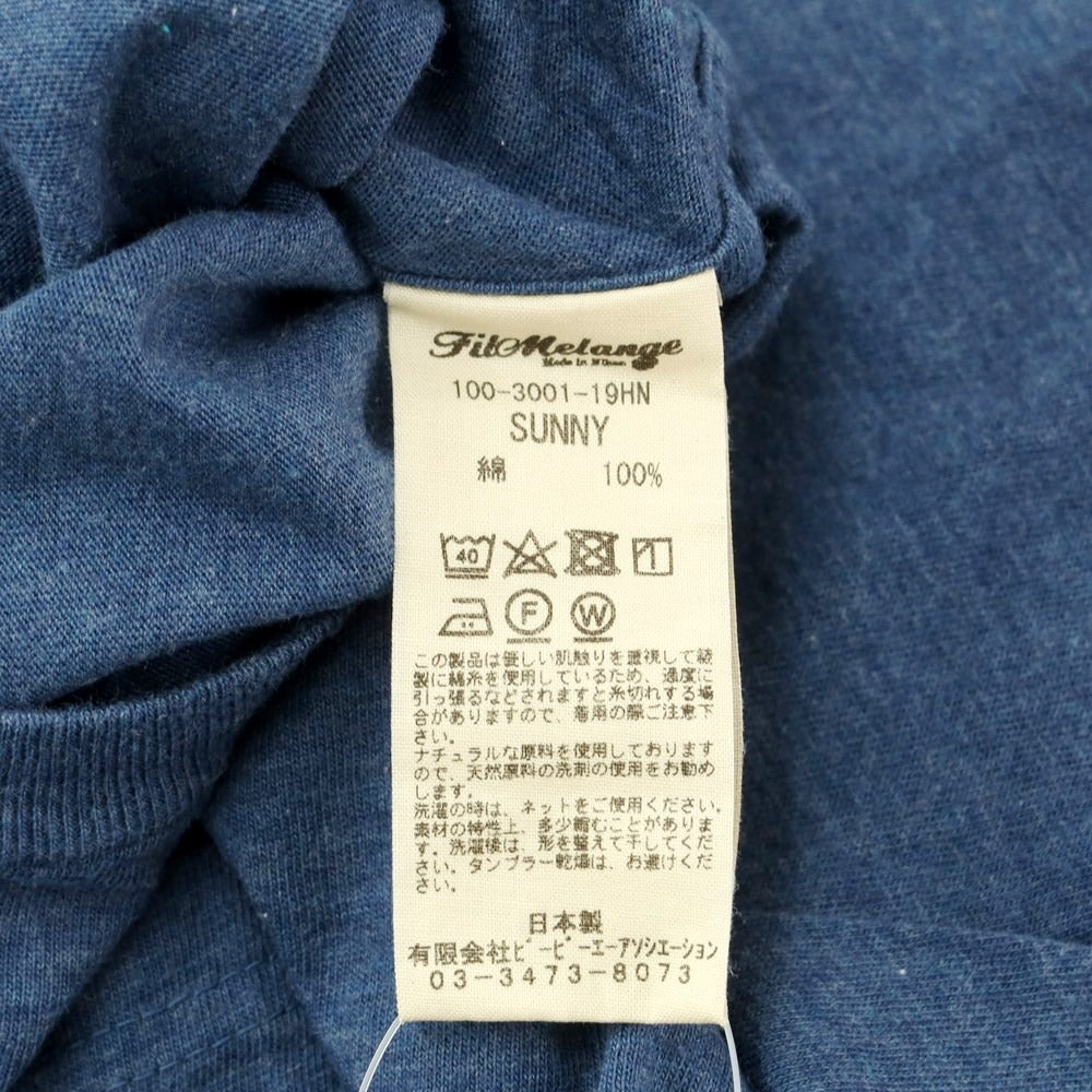 [Used] FilMelange SUNNY Cotton Crew Neck Short Sleeve T-Shirt Blue [5] [Condition Rank C] [Men&