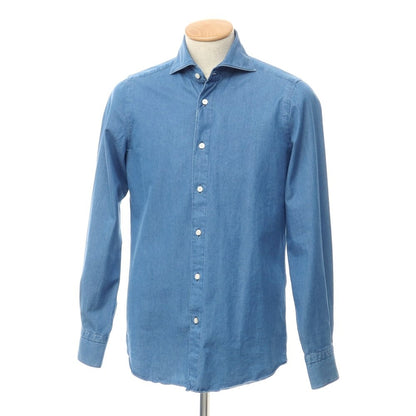 [Used] Finamore Cotton Horizontal Chambray Shirt Blue [Size S] [BLU] [S/S/A/W] [Condition Rank B] ​​[Men&