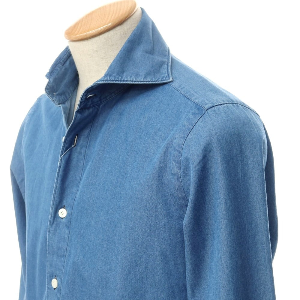[Used] Finamore Cotton Horizontal Chambray Shirt Blue [Size S] [BLU] [S/S/A/W] [Condition Rank B] ​​[Men&