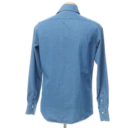 [Used] Finamore Cotton Horizontal Chambray Shirt Blue [Size S] [BLU] [S/S/A/W] [Condition Rank B] ​​[Men&