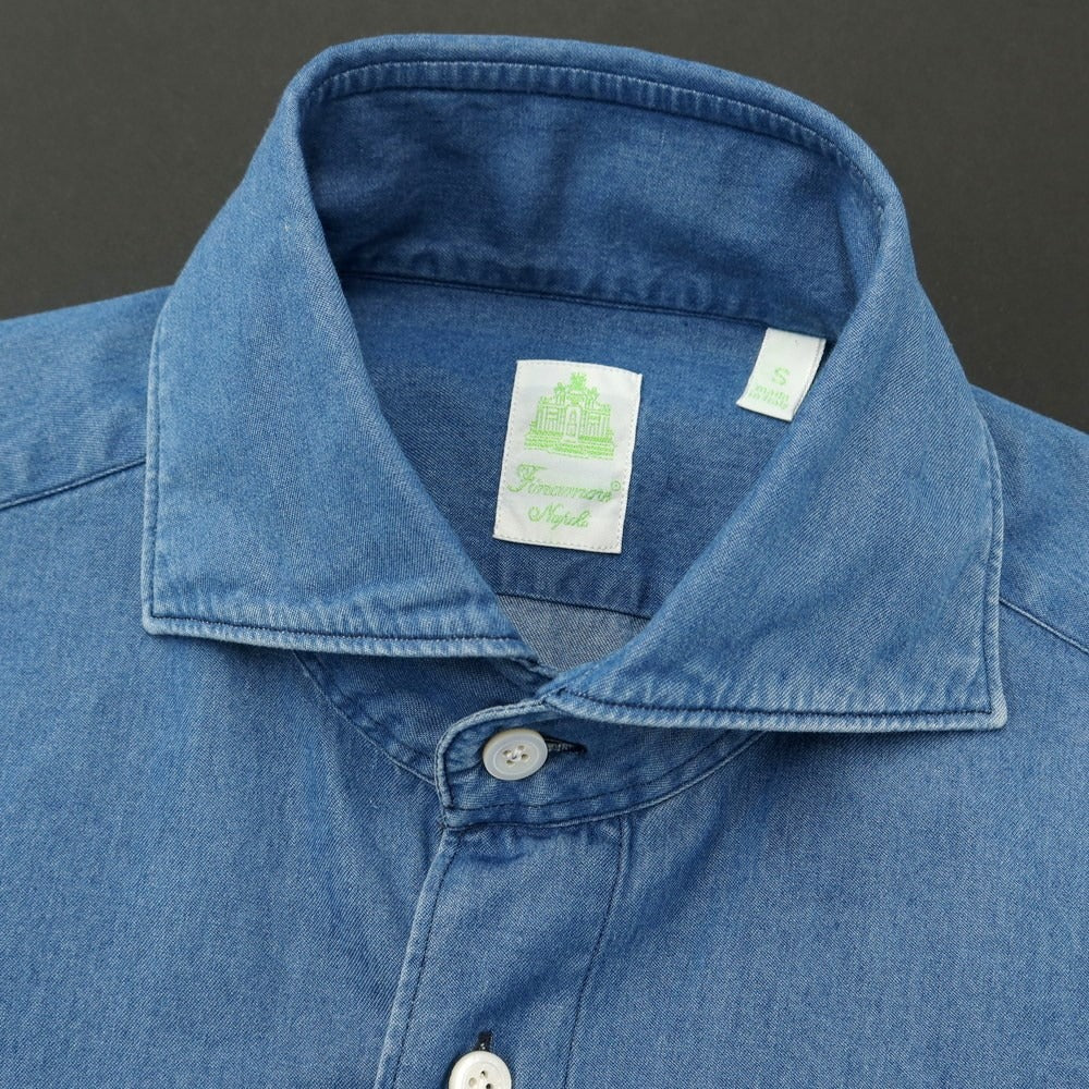 [Used] Finamore Cotton Horizontal Chambray Shirt Blue [Size S] [BLU] [S/S/A/W] [Condition Rank B] ​​[Men&