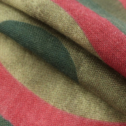 [Used] RODA Wool Silk Circle Pocket Square Olive Green x Red [GRN] [A/W] [Condition Rank B] ​​[Men&