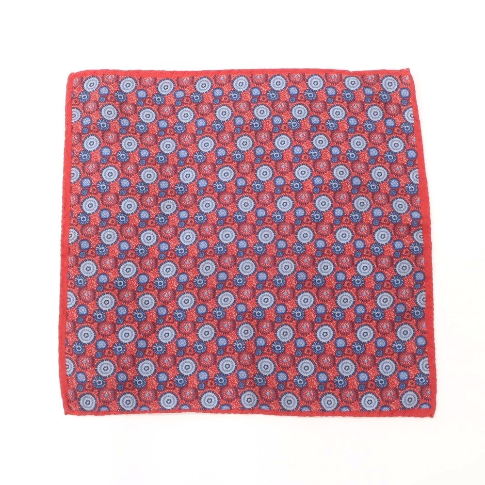 [Used] RODA Wool Silk Pocket Square Red x Blue [RED] [A/W] [Condition Rank B] ​​[Men&