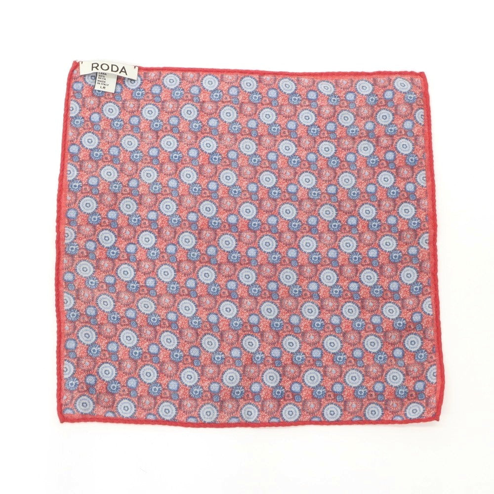 [Used] RODA Wool Silk Pocket Square Red x Blue [RED] [A/W] [Condition Rank B] ​​[Men&